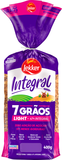 Pão 7 Grãos Integral Light Lekker
