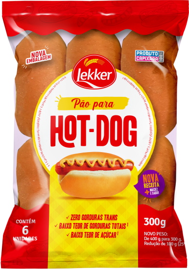 Pão para Hot-Dog Lekker